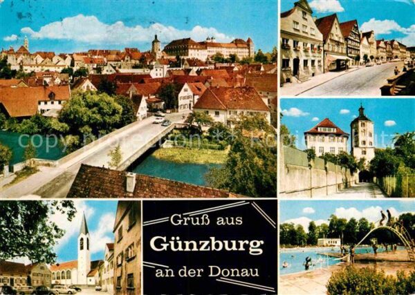 Guenzburg Panorama Teilansichten Schwimmbad