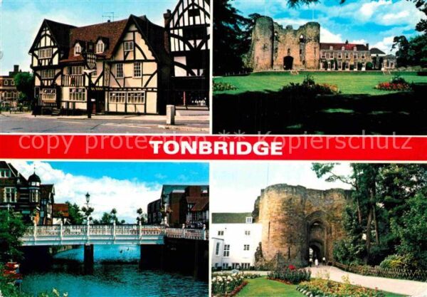 Tonbridge The Chequers Inn River Medway The Castl