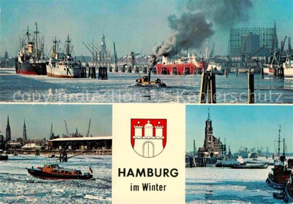 Hamburg Hafenpartien im Winter