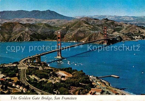 San Francisco California The Golden Gate Bridge Fliegeraufnahme