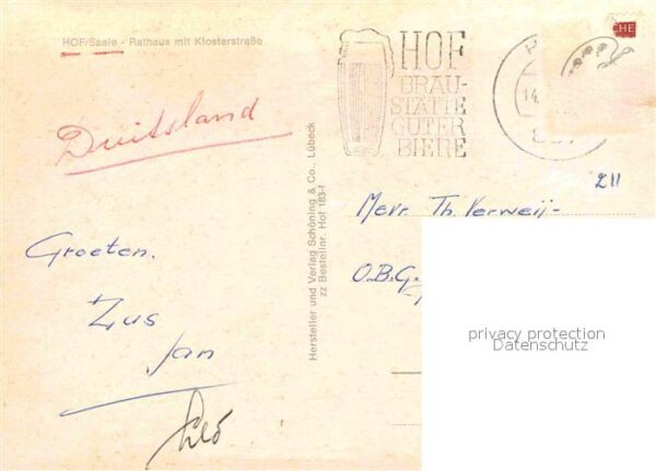 Hof Saale Rathaus mit Klosterstrasse – Bild 2