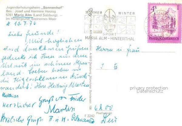 Maria Alm Steinernen Meer Jugenderholungsheim Sonnenhof – Bild 2