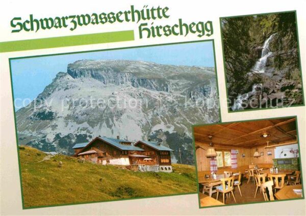 Hirschegg Kleinwalsertal Vorarlberg Schwarzwasserhütte DAV Gaststube Wasser