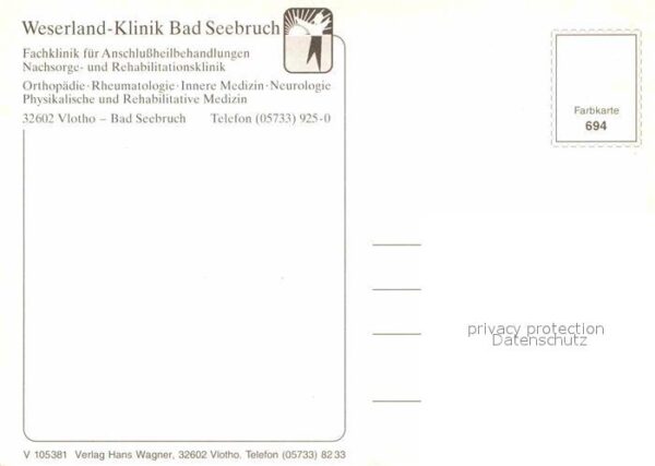 Vlotho Weserland Klinik Bad Seebruch Fliegerau – Bild 2