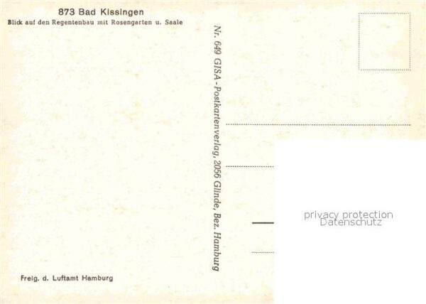 Bad Kissingen Regentenbau mit Rosengarten und Saale – Bild 2