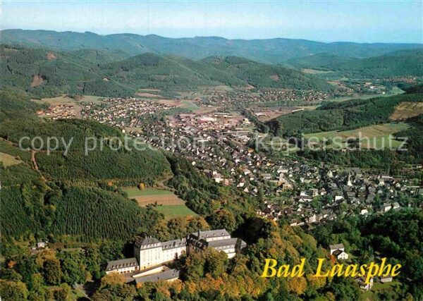 Bad Laasphe Fliegeraufnahme mit Schloss Wittgenstei