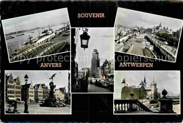 Antwerpen Anvers Hafen Kirche Schloss Denkmal