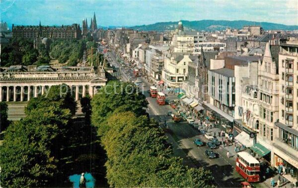 Edinburgh Scotland Princes Street from the Scott Monument