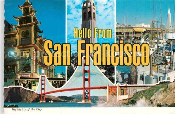 San Francisco California Golden Gate Bridge China Town Hafen