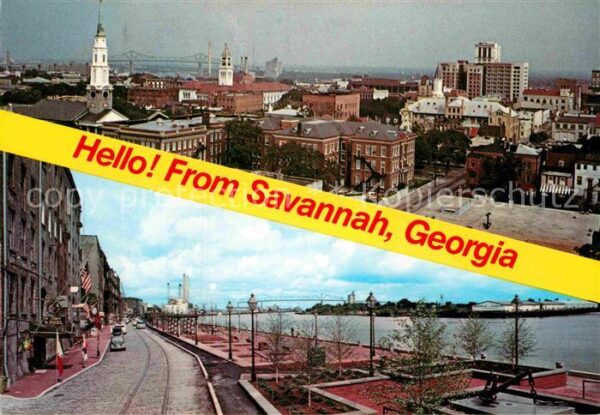 Savannah Georgia Gesamtansicht Promenade