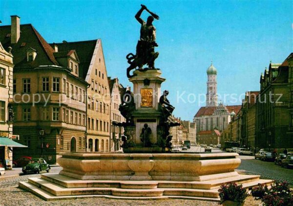 Augsburg Maximiliansstrasse Herkulesbrunnen Sank