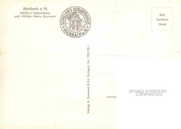 Marbach Neckar Schillers Geburtshaus Wilder Mann Brunn – Bild 2