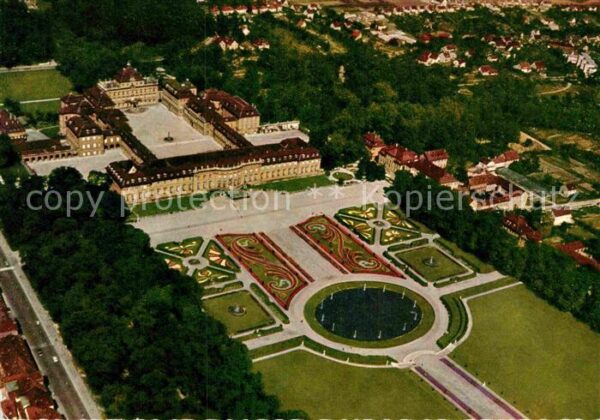 Ludwigsburg Wuerttemberg Fliegeraufnahme Schloss Gartenschau Blü