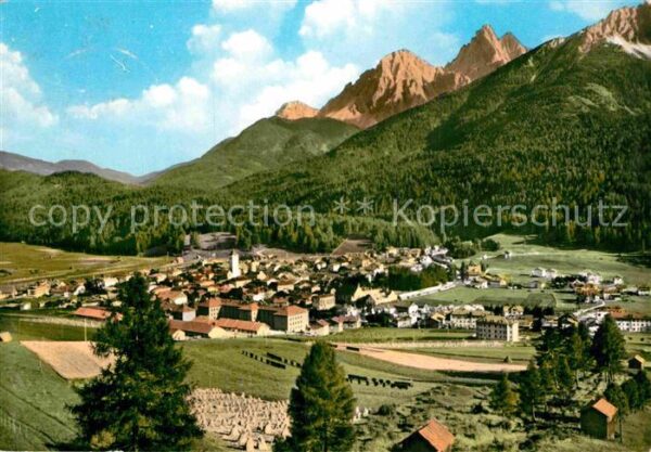 Innichen Suedtirol Fliegeraufnahme