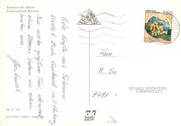 Schenna Meran Teilansicht mit Burg – Bild 2
