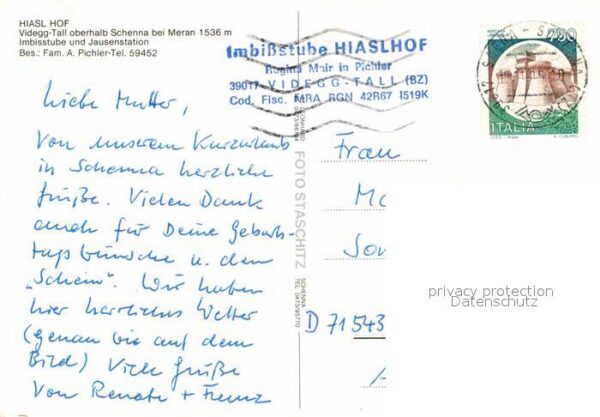 Tall Schenna Hiasl Hof Imbisstube Jausenstation – Bild 2