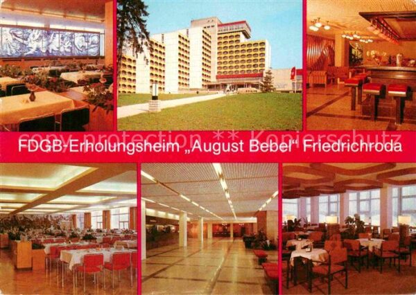 Friedrichroda Erholungsheim August Bebel Speiseraum L