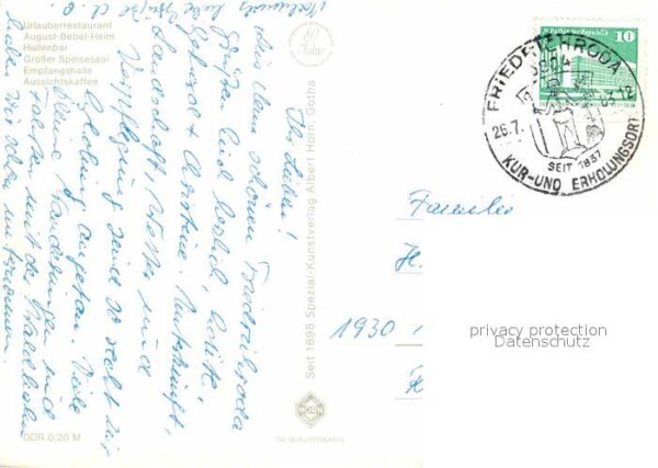 Friedrichroda Erholungsheim August Bebel Speiseraum L – Bild 2