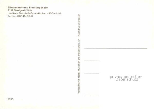 Saulgrub Blindenkur und Erholungsheim – Bild 2