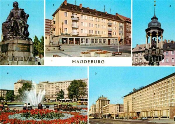 Magdeburg Guericke Denkmal Alter Markt Magdeburge