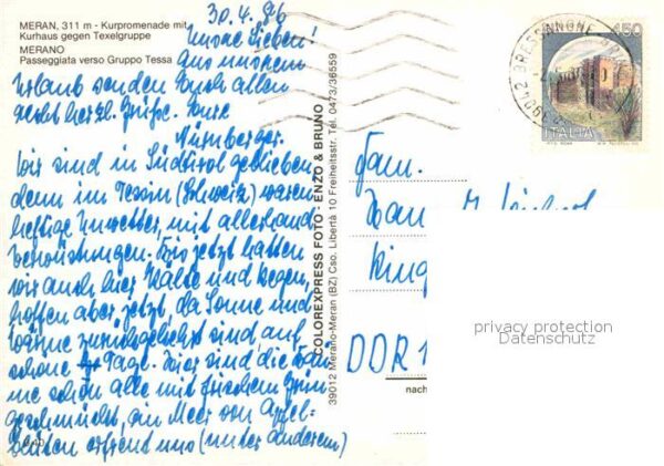 Meran Merano Kurpromenade Kurhaus Texelgruppe – Bild 2