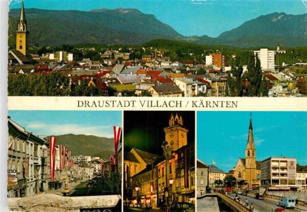 Villach Kaernten Gesamtansicht Kirche Stadtansichten