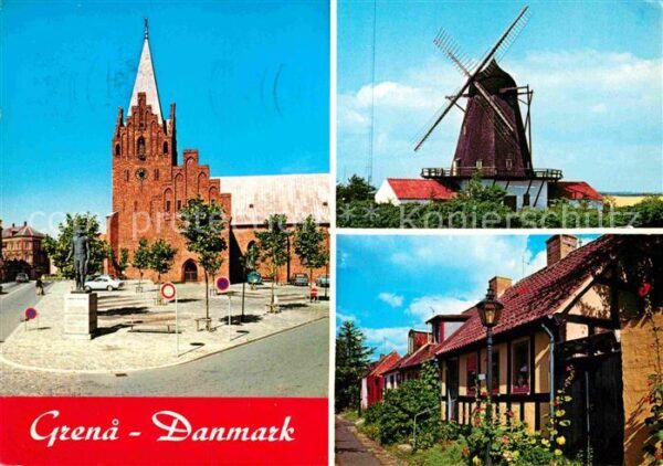 Grenaa Kirche Mühle Teilansicht