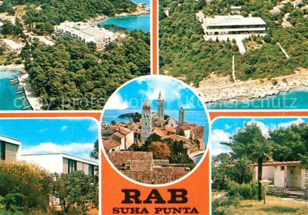 Rab Croatia Fliegeraufnahme Teilansicht