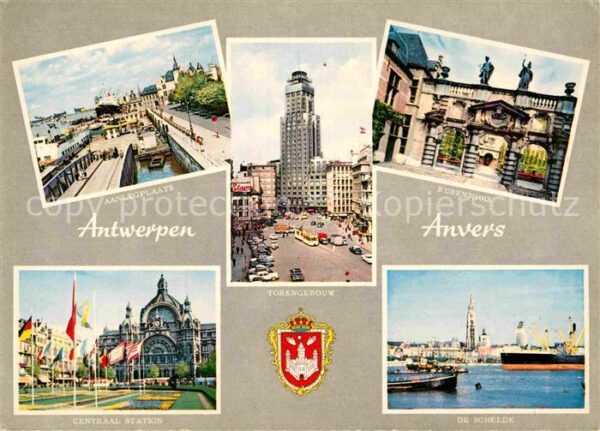 Antwerpen Anvers Anlegestelle Bahnhof Hafen Rubenhaus To