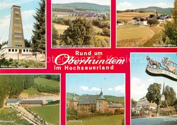 Oberhundem Rhein Weser Turm Adolfsburg Dorfmitte J
