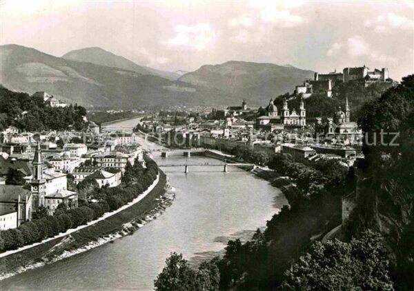 Salzburg Oesterreich Panorama von Mülln