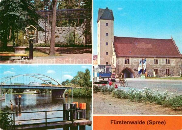 Fuerstenwalde Spree Heimattiergarten Brücke der Thälmann Pi