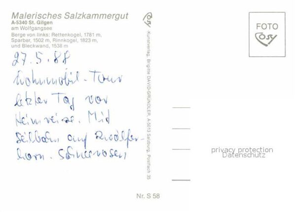 St Gilgen Salzkammergut Rettenkogel Sparbar Rinnkogel Bleckwand – Bild 2