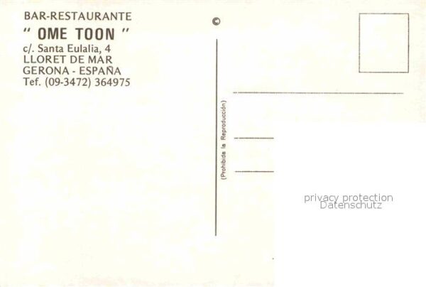 Lloret de Mar Bar Restaurant Ome Toon – Bild 2