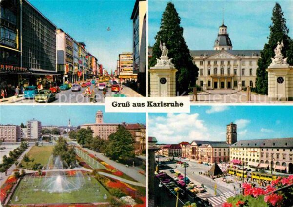 Karlsruhe Baden Kaiserstrasse Schloss Wasserspiele Mark