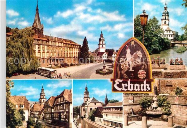 Erbach Hunsrueck Brunnen Kirche Denkmal Fachwerkhäuser