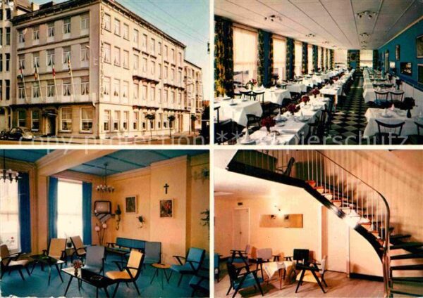 Zoute Knokke Hotel Wellington Speisesaal Treppenaufg