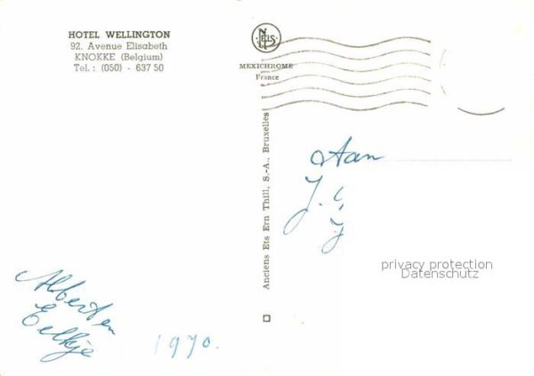 Zoute Knokke Hotel Wellington Speisesaal Treppenaufg – Bild 2