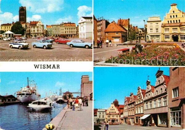 Wismar Mecklenburg Krämerstrasse Hohestrasse Hafen