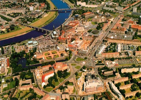 Dresden Fliegeraufnahme Altstädter Seite