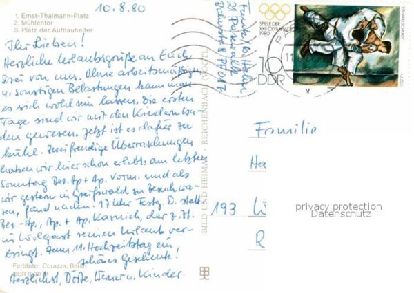 Pasewalk Mecklenburg Vorpommern Ernst Thälmann Platz Mühlentor Platz de – Bild 2