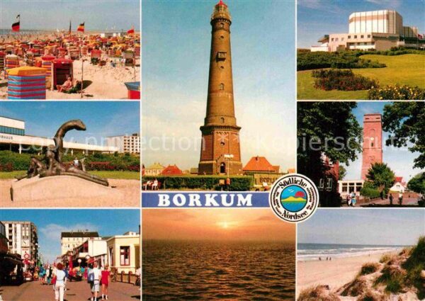 Borkum Strand Skulptur Leuchtturm Hotel Strand