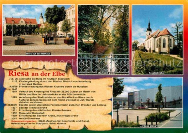 Riesa Sachsen Rathaus Stadtpark Klosterkirche Erdgas