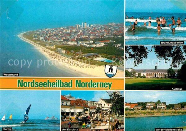 Norderney Nordseebad Fliegeraufnahme Weststrand Brandungsbad