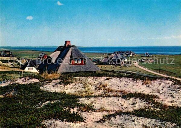 Insel Sylt Friesenhäuser am Watt