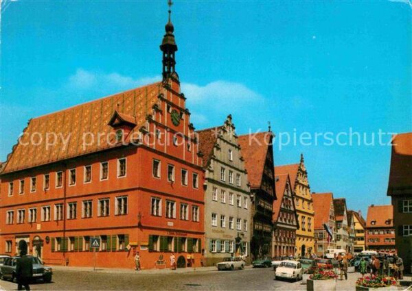Dinkelsbuehl Historische Häusergruppe am Weinmarkt