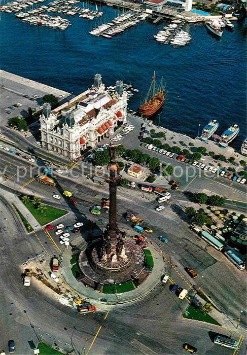 Barcelona Cataluna Monumento a Colon Vista aerea