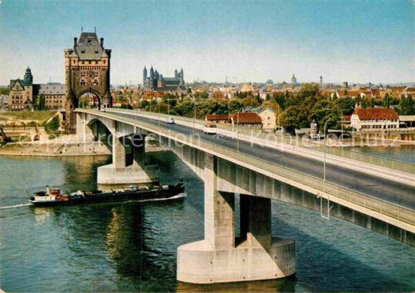 Worms Rhein mit Nibelungenbrücke