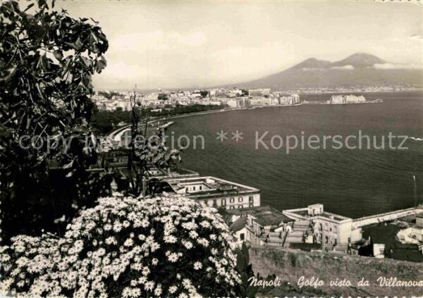 Napoli Neapel Golfo visto da Villanova