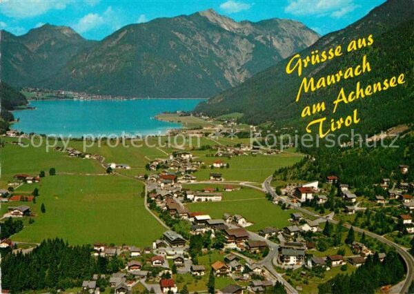 Maurach Achensee Fliegeraufnahme mit See und Karwendelge